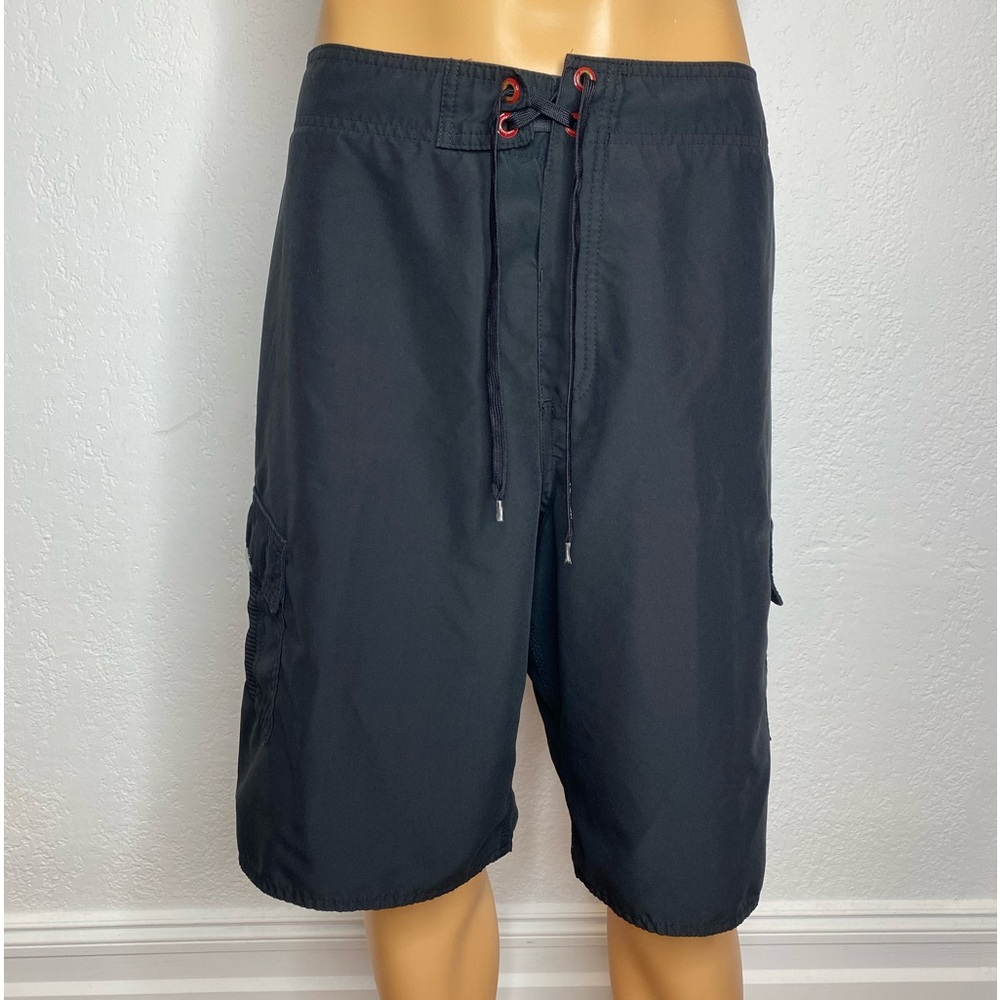 Hurley International Vintage  Boardshorts Swim Trunk Mens Size 36 Black